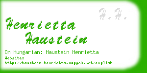 henrietta haustein business card
